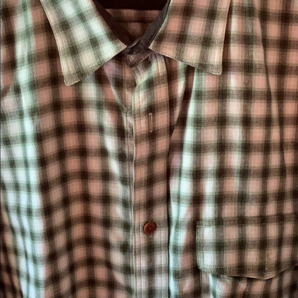 Green plaid button down - Picture 3 of 3